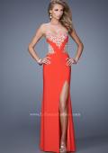 Picture of: Elegant Long Prom Dress with Cut Outs and Open Back in Red, Style: 21073, Main Picture