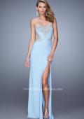 Picture of: Elegant Long Prom Dress with Cut Outs and Open Back in Blue, Style: 21073, Detail Picture 1