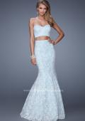 Picture of: Lace Two Piece Prom Dress with Mermaid Skirt in Blue, Style: 21096, Main Picture