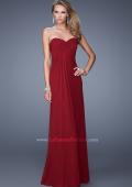 Picture of: Graceful Long Prom Dress with Crisscross Gathered Bodice in Red, Style: 21103, Main Picture