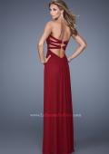 Picture of: Graceful Long Prom Dress with Crisscross Gathered Bodice in Red, Style: 21103, Back Picture