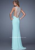 Picture of: Sultry Long Jersey Prom Dress with Beading and Slit in Mint, Style: 21111, Detail Picture 4