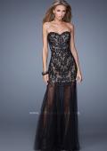 Picture of: Bold Tulle Dress with Sweetheart Neck and Sheer Skirt in Black, Style: 21114, Main Picture