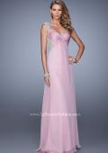 Picture of: Chiffon Prom Gown with Knot Detail and Sheer Accents in Pink, Style: 21116, Detail Picture 2