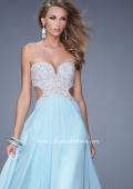 Picture of: Pretty Chiffon Prom Dress with Pearls and Rhinestones in Mint, Style: 21128, Main Picture
