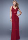 Picture of: Simple Long Jersey Prom Dress with Crisscross Straps in Red, Style: 21143, Detail Picture 2