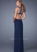 Picture of: Long Prom Gown with Ruched Bodice and Open Back in Plum, Style: 21144, Main Picture