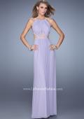 Picture of: Modern Jersey Prom Dress with High Neck and Gathering in Lavender, Style: 21145, Main Picture
