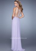 Picture of: Modern Jersey Prom Dress with High Neck and Gathering in Lavender, Style: 21145, Back Picture