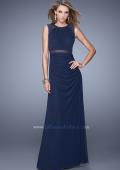 Picture of: Elegant Prom Dress with Sheer Cutouts and Sequins in Navy, Style: 21147, Detail Picture 3