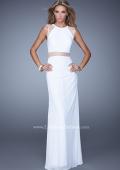 Picture of: Elegant Prom Dress with Sheer Cutouts and Sequins in White, Style: 21147, Detail Picture 4