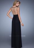 Picture of: Rhinestones V Neck Long Chiffon Prom Dress in Black, Style: 21150, Detail Picture 1