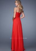 Picture of: Stunning Chiffon Prom Dress with Gathered Bodice in Red, Style: 21154, Back Picture