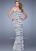 Picture of: Long Fitted Sequin Prom Gown with Back of Dress Slit in White, Style: 21155, Detail Picture 2