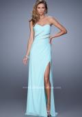 Picture of: Long Jersey Dress with Embellished Sheer Cut Outs in Mint, Style: 21157, Detail Picture 2