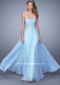 Picture of: Ruched Bodice Prom Dress with Sweetheart Neckline in Blue, Style: 21173, Detail Picture 1