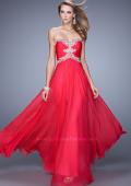 Picture of: Ruched Bodice Prom Dress with Sweetheart Neckline in Red, Style: 21173, Detail Picture 2
