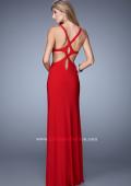 Picture of: Alluring Long Prom Dress with Side Cut Outs and Slit in Red, Style: 21175, Back Picture