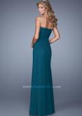 Picture of: Modern Long Prom Dress with Ruched Bodice and Slit in Green, Style: 21193, Back Picture