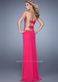 Picture of: Rhinestone Glamorous Prom Dress with Cut Outs in Pink, Style: 21197, Back Picture