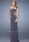 Picture of: Rhinestone Glamorous Prom Dress with Cut Outs in Gray, Style: 21197, Detail Picture 2