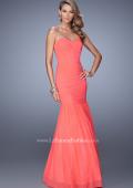 Picture of: Rhinestone Long Prom Gown with Gathering in Pink, Style: 21203, Main Picture