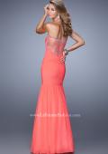 Picture of: Rhinestone Long Prom Gown with Gathering in Pink, Style: 21203, Back Picture