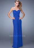 Picture of: Jersey Prom Dress with Twisted X Back Straps in Blue, Style: 21230, Main Picture