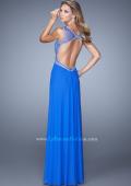 Picture of: Embellished Jersey Dress with Gathered Bodice in Blue, Style: 21231, Back Picture