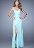 Picture of: Embellished Jersey Dress with Gathered Bodice in Mint, Style: 21231, Detail Picture 1