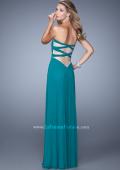 Picture of: Long Jersey Prom Dress with Beaded Net Detailing in Green, Style: 21232, Main Picture
