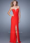 Picture of: Chic Prom Dress with Ruching and Center Slit in Red, Style: 21233, Main Picture