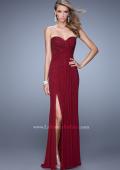 Picture of: Glam Embellished Prom Gown with Open Back in Red, Style: 21235, Detail Picture 4