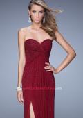 Picture of: Glam Embellished Prom Gown with Open Back in Red, Style: 21235, Detail Picture 7