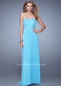 Picture of: Ruched Fully Embellished Long Prom Dress in Blue, Style: 21237, Detail Picture 2