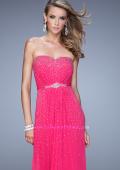Picture of: Ruched Fully Embellished Long Prom Dress in Pink, Style: 21237, Detail Picture 6