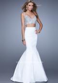 Picture of: Heavily Beaded Two Piece Dress with Mermaid Style Train in White, Style: 21243, Detail Picture 4