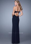 Picture of: High-low Dress with Open Back and Sweetheart Neck in Navy, Style: 21251, Back Picture