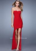 Picture of: High-low Dress with Open Back and Sweetheart Neck in Red, Style: 21251, Detail Picture 2