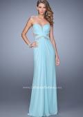 Picture of: Strapless Prom Dress with Beaded Embroidery Cut Outs in Mint, Style: 21256, Detail Picture 2