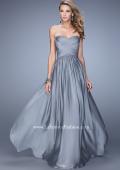 Picture of: High Waist Strapless Prom Dress with Basket Weave Design in Gray, Style: 21257, Detail Picture 4