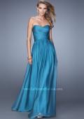 Picture of: High Waist Strapless Prom Dress with Basket Weave Design in Teal, Style: 21257, Detail Picture 6