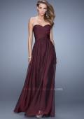 Picture of: High Waist Strapless Prom Dress with Basket Weave Design in Burgundy, Style: 21257, Detail Picture 7