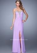 Picture of: Graceful Prom Dress with Ruching and Beaded Embroidery in Purple, Style: 21275, Detail Picture 2