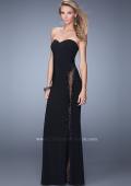 Picture of: Embellished Jersey Dress with Cut Outs and Sheet Netting in Black, Style: 21299, Main Picture