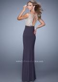 Picture of: Embellished Prom Dress with Stones and Keyhole Back in Gray, Style: 21303, Back Picture