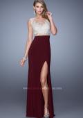 Picture of: Embellished Prom Dress with Stones and Keyhole Back in Burgundy, Style: 21303, Detail Picture 4