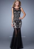 Picture of: Mermaid Gown with Sheer Neckline and Black Jewels in Black, Style: 21328, Main Picture