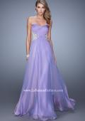 Picture of: Embellished Chiffon Prom Dress with Waist Cut Outs in Purple, Style: 21331, Detail Picture 1