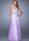 Picture of: Tulle Prom Dress with Lace Lining and Embroidered Belt in Purple, Style: 21341, Detail Picture 1